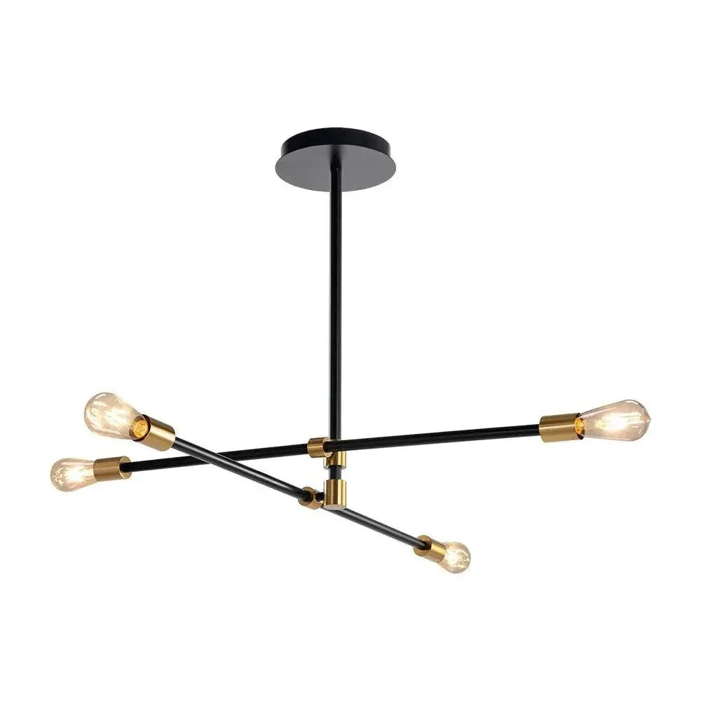 VAL Chandelier Black Brass Adjustable Arms - LOOMLAN - SUNPAN - Chandeliers