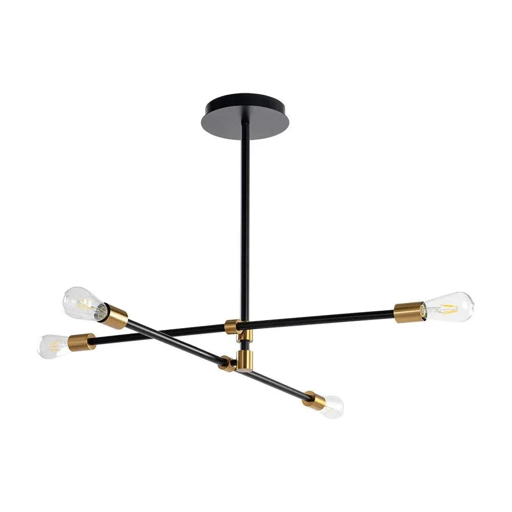 VAL Chandelier Black Brass Adjustable Arms - LOOMLAN - SUNPAN - Chandeliers