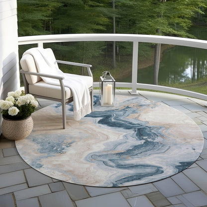 Vaelain Beige Washable Indoor-Outdoor Rug