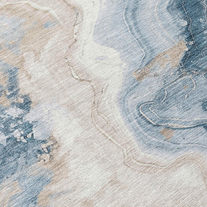 Vaelain Beige Washable Indoor-Outdoor Rug