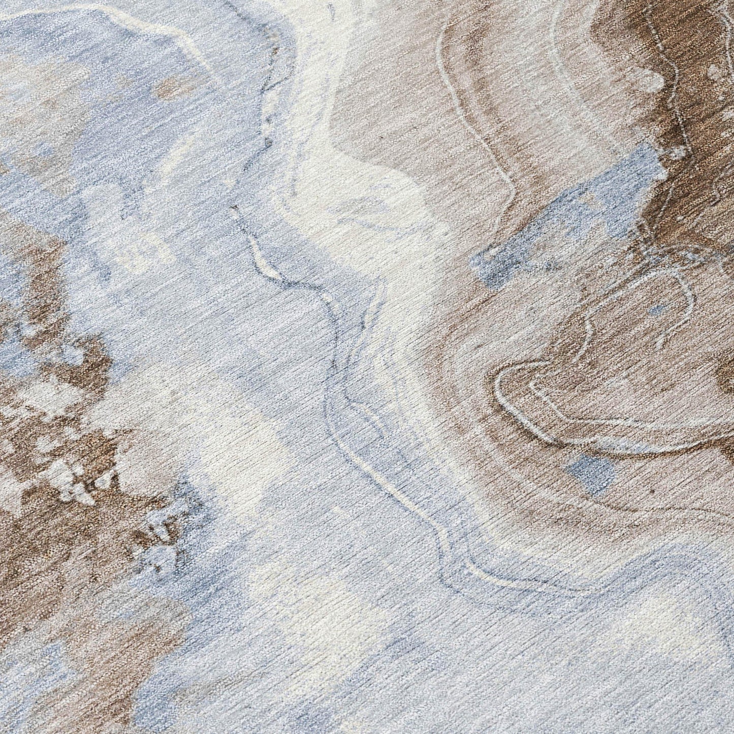 Vaelain Brown Washable Indoor-Outdoor Rug