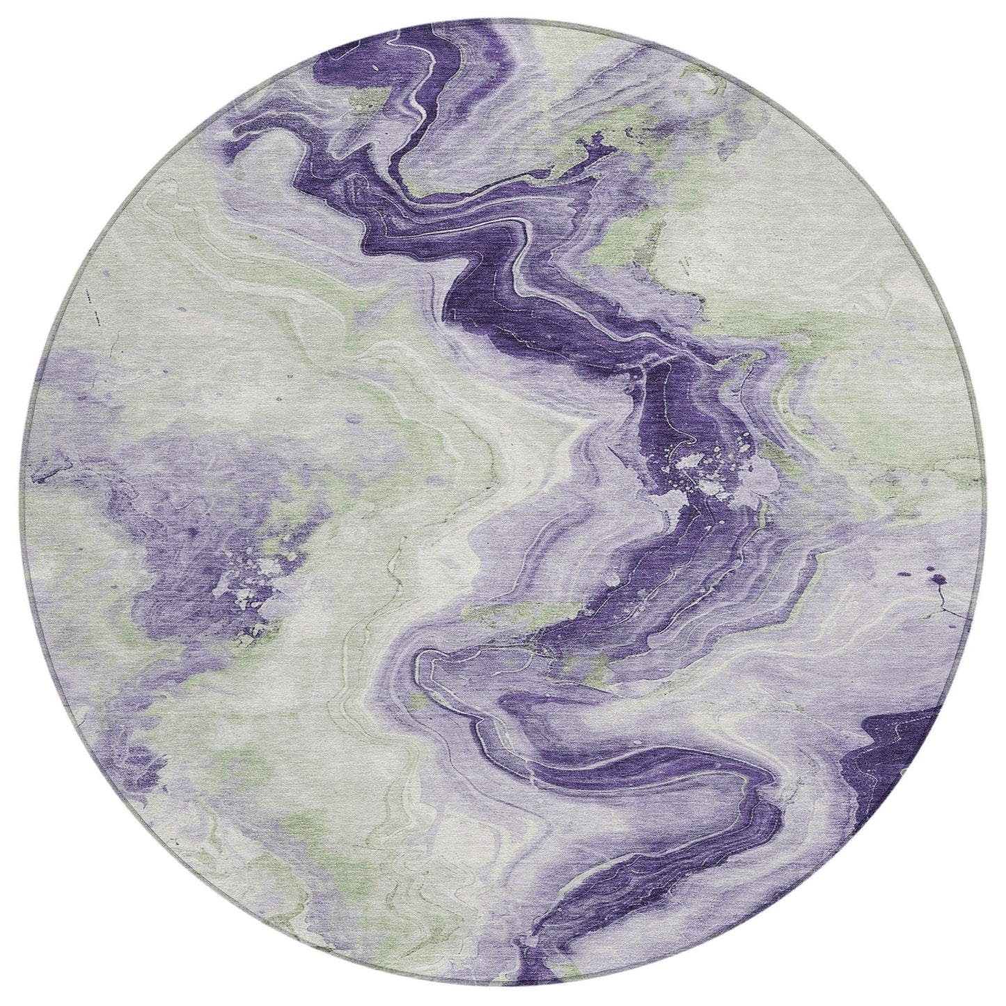 Vaelain Purple Washable Indoor-Outdoor Rug