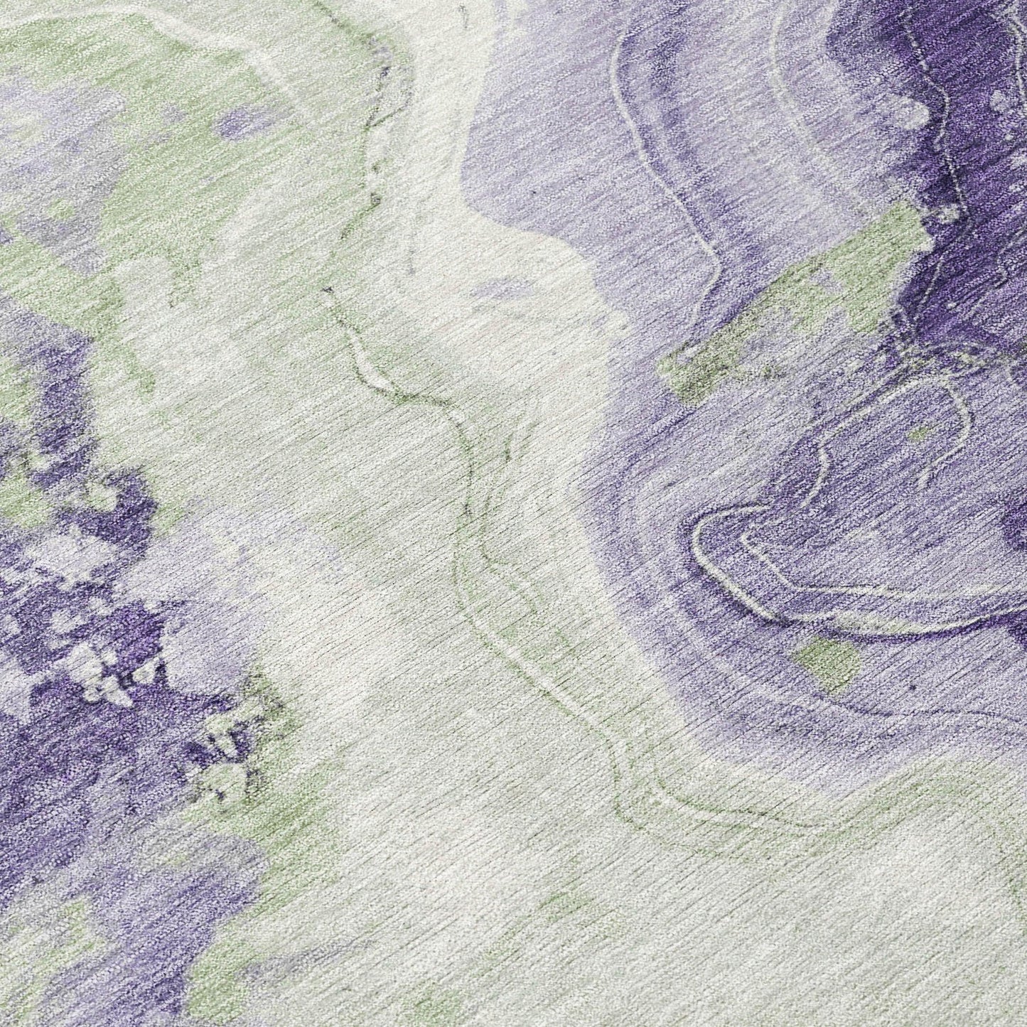 Vaelain Purple Washable Indoor-Outdoor Rug