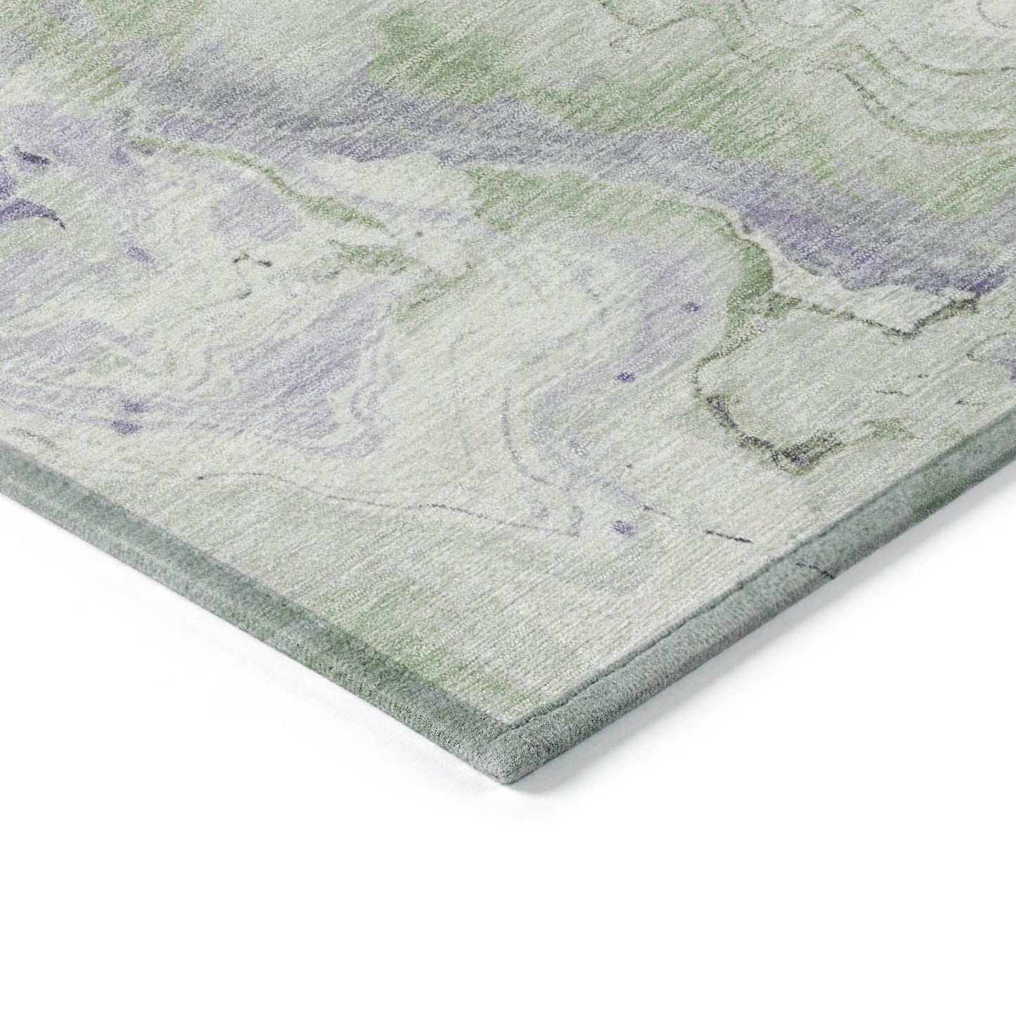 Vaelain Purple Washable Indoor-Outdoor Rug