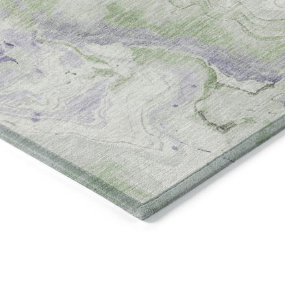 Vaelain Purple Washable Indoor-Outdoor Rug