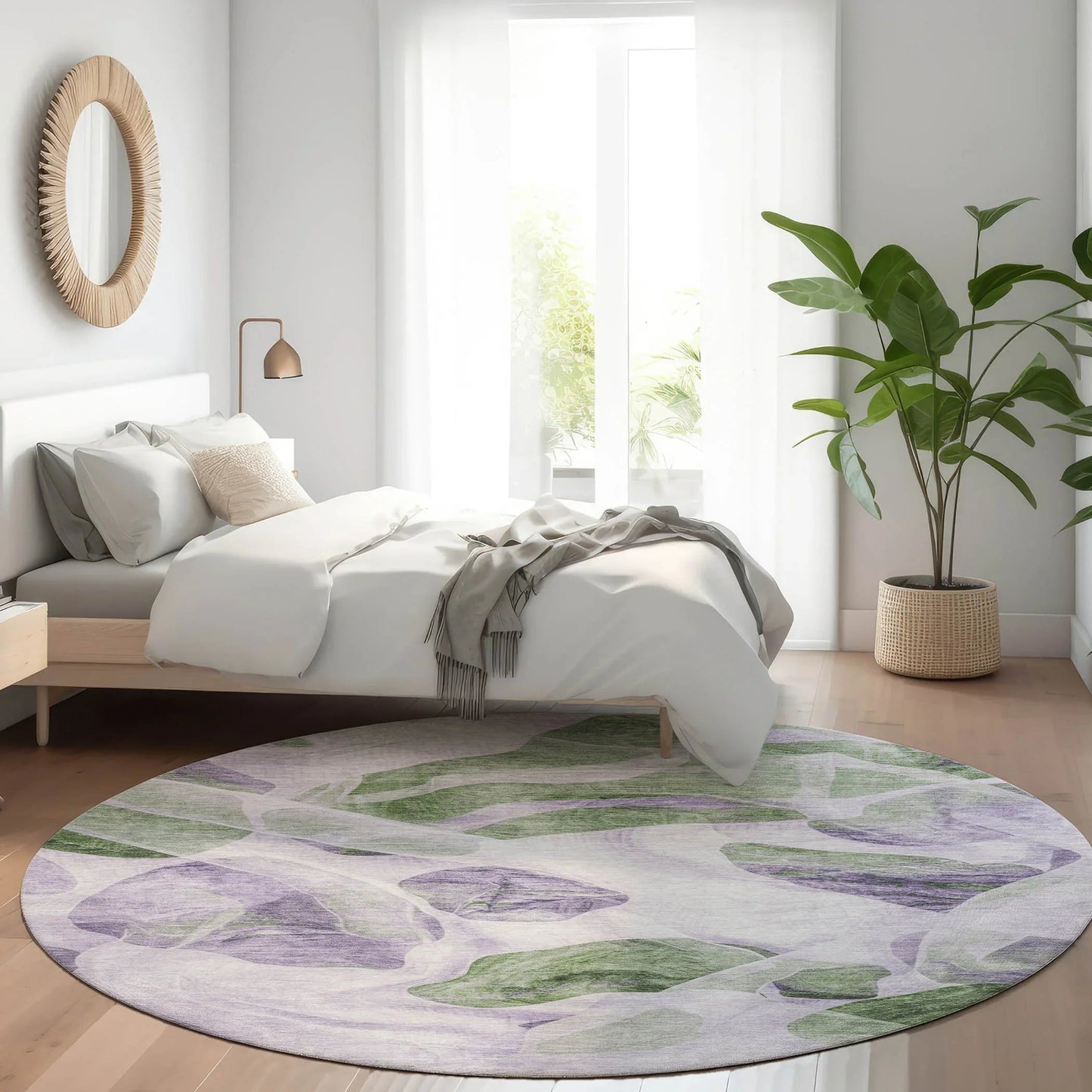 Vaelanor Purple Washable Indoor-Outdoor Rug