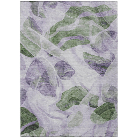 Vaelanor Purple Washable Indoor-Outdoor Rug