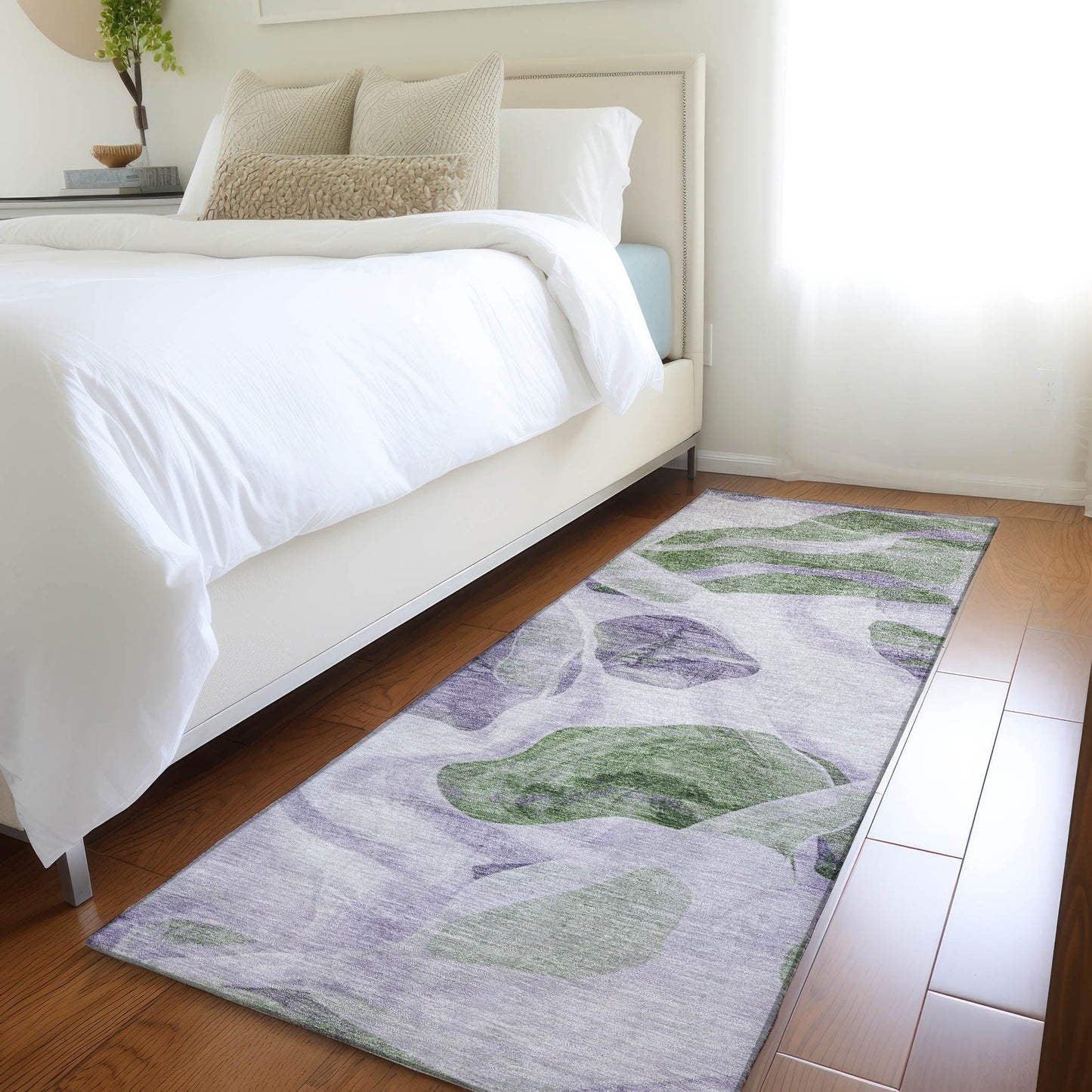 Vaelanor Purple Washable Indoor-Outdoor Rug