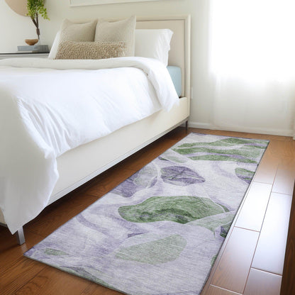 Vaelanor Purple Washable Indoor-Outdoor Rug