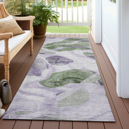Vaelanor Purple Washable Indoor-Outdoor Rug