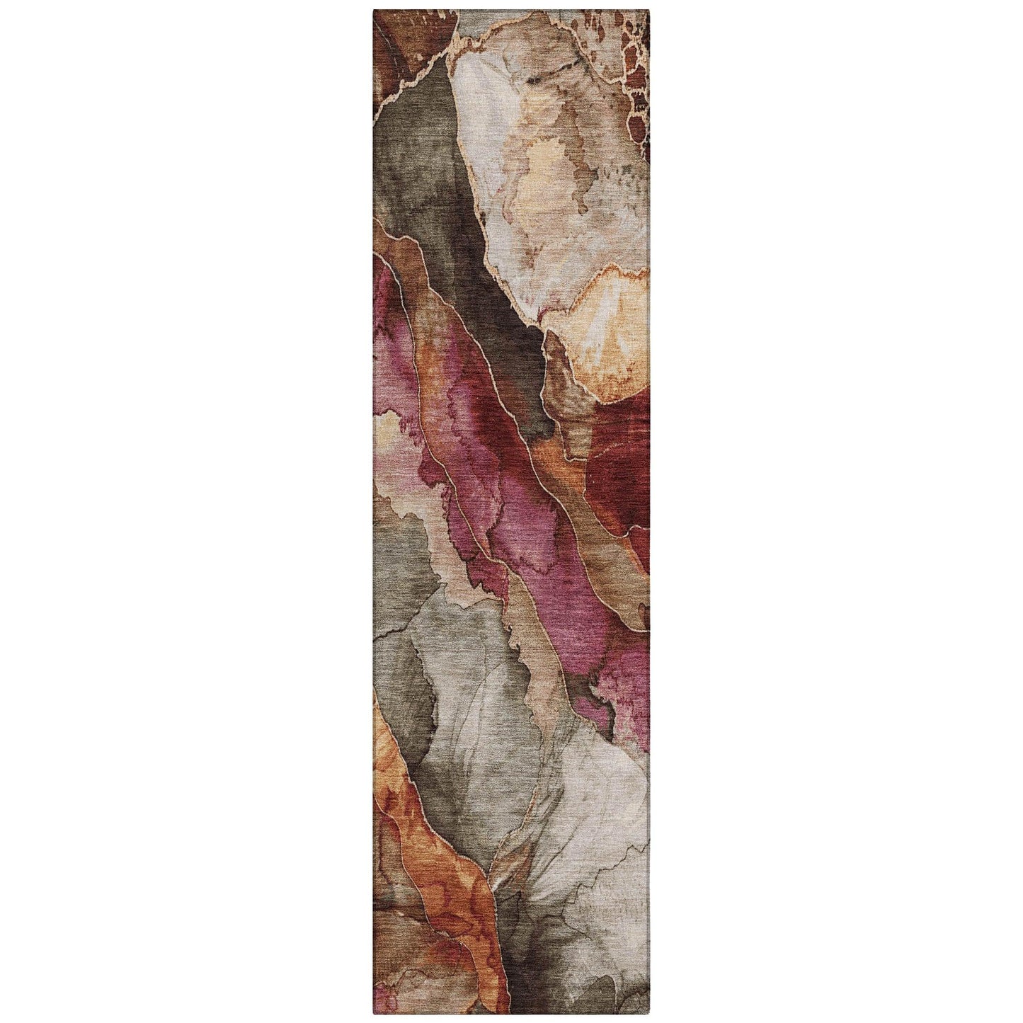 Vaelara Brown Washable Indoor-Outdoor Rug