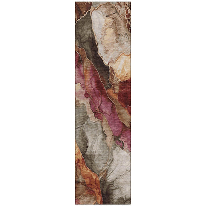 Vaelara Brown Washable Indoor-Outdoor Rug