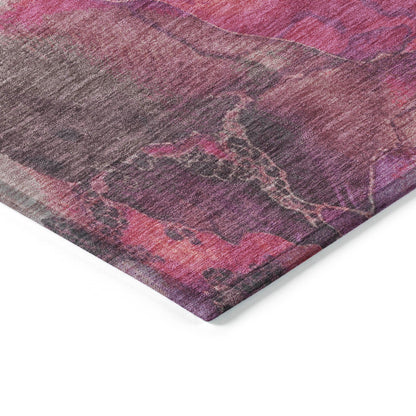 Vaelara Pink Washable Indoor-Outdoor Rug