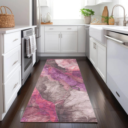 Vaelara Pink Washable Indoor-Outdoor Rug