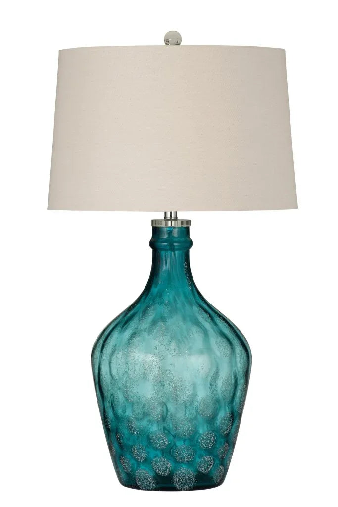 Valarie Blue Art Glass Table Lamp - LOOMLAN - Bassett Mirror - Table Lamps