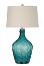 Valarie Blue Art Glass Table Lamp - LOOMLAN - Bassett Mirror - Table Lamps
