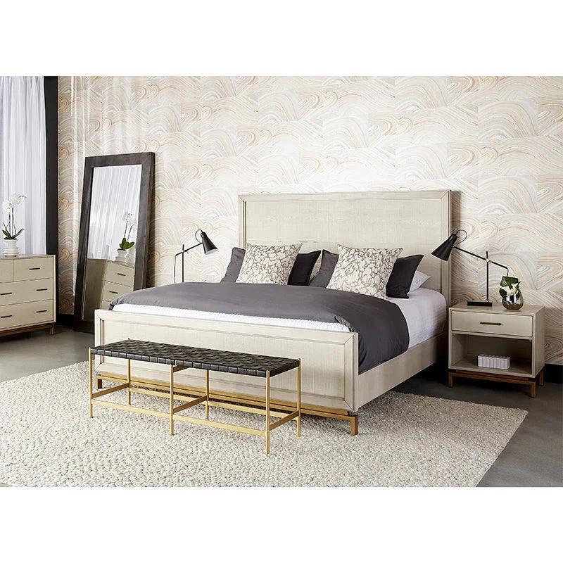 Valencia Nightstand Classic Brass Handles - LOOMLAN - SUNPAN - Nightstands