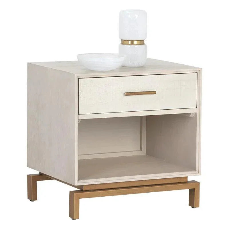 Valencia Nightstand Classic Brass Handles - LOOMLAN - SUNPAN - Nightstands