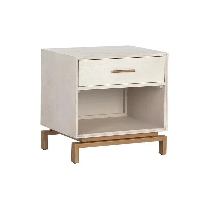 Valencia Nightstand Classic Brass Handles - LOOMLAN - SUNPAN - Nightstands