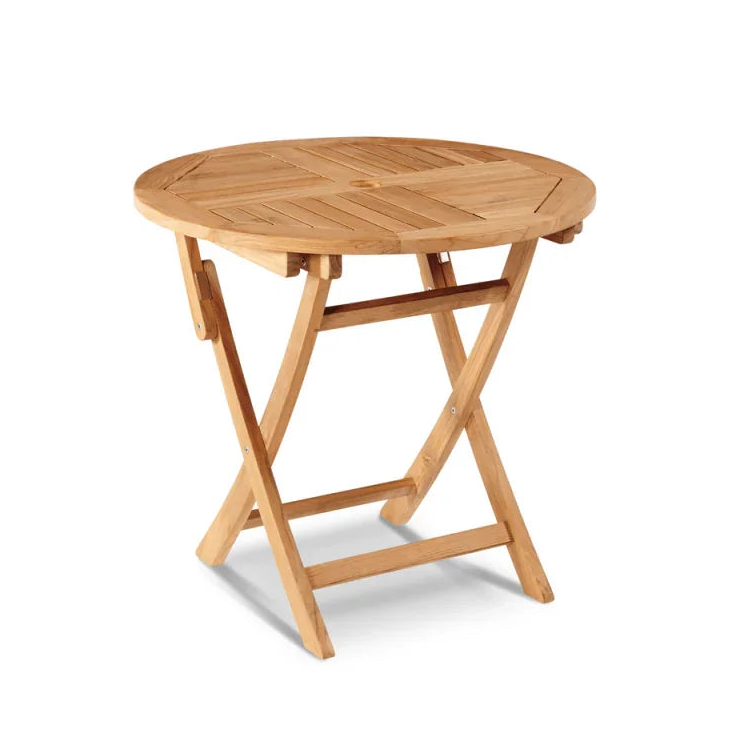 Valencia Teak Oudoor Round Bistro Set 3PC-Outdoor Bistro Sets-HiTeak-LOOMLAN