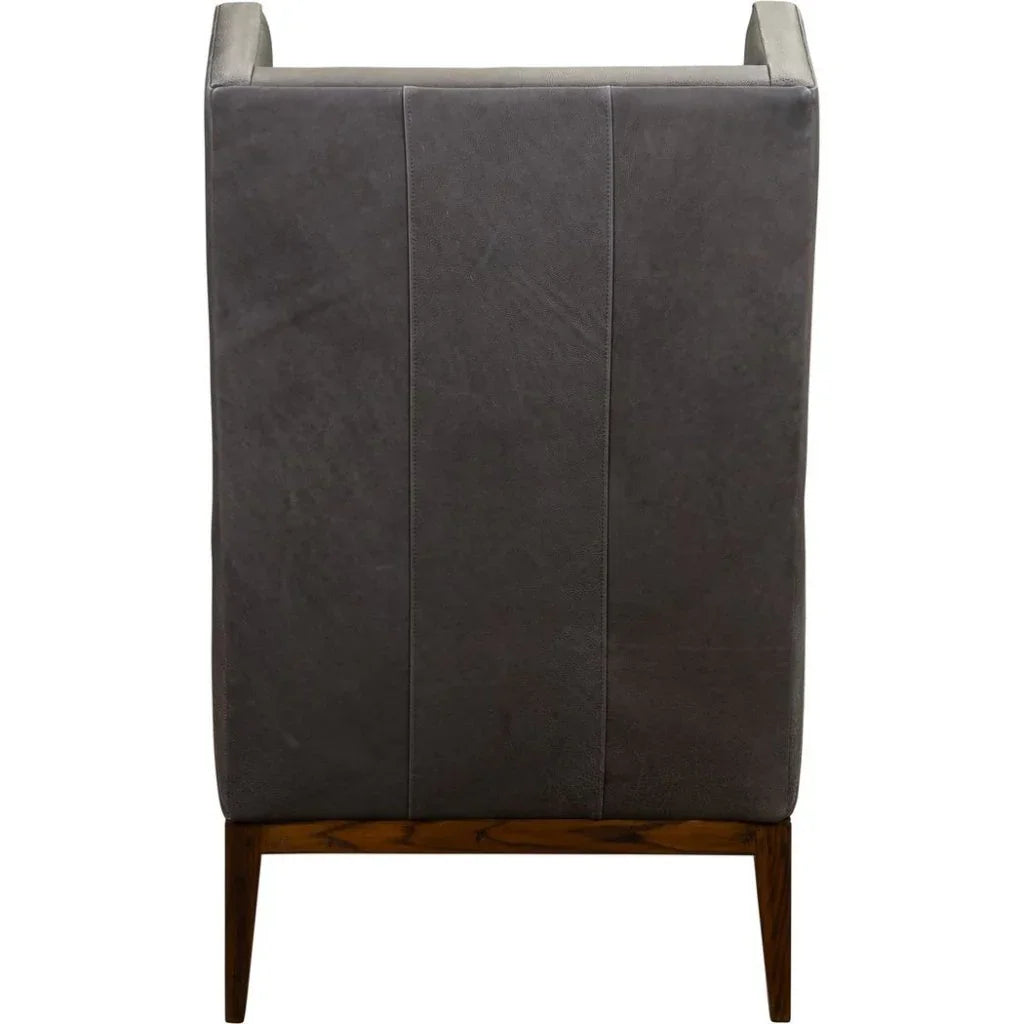 Valentina Leather Elegant Wingback Chair - LOOMLAN - Olivia + Quinn - Club Chairs