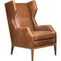 Valentina Leather Elegant Wingback Chair - LOOMLAN - Olivia + Quinn - Club Chairs