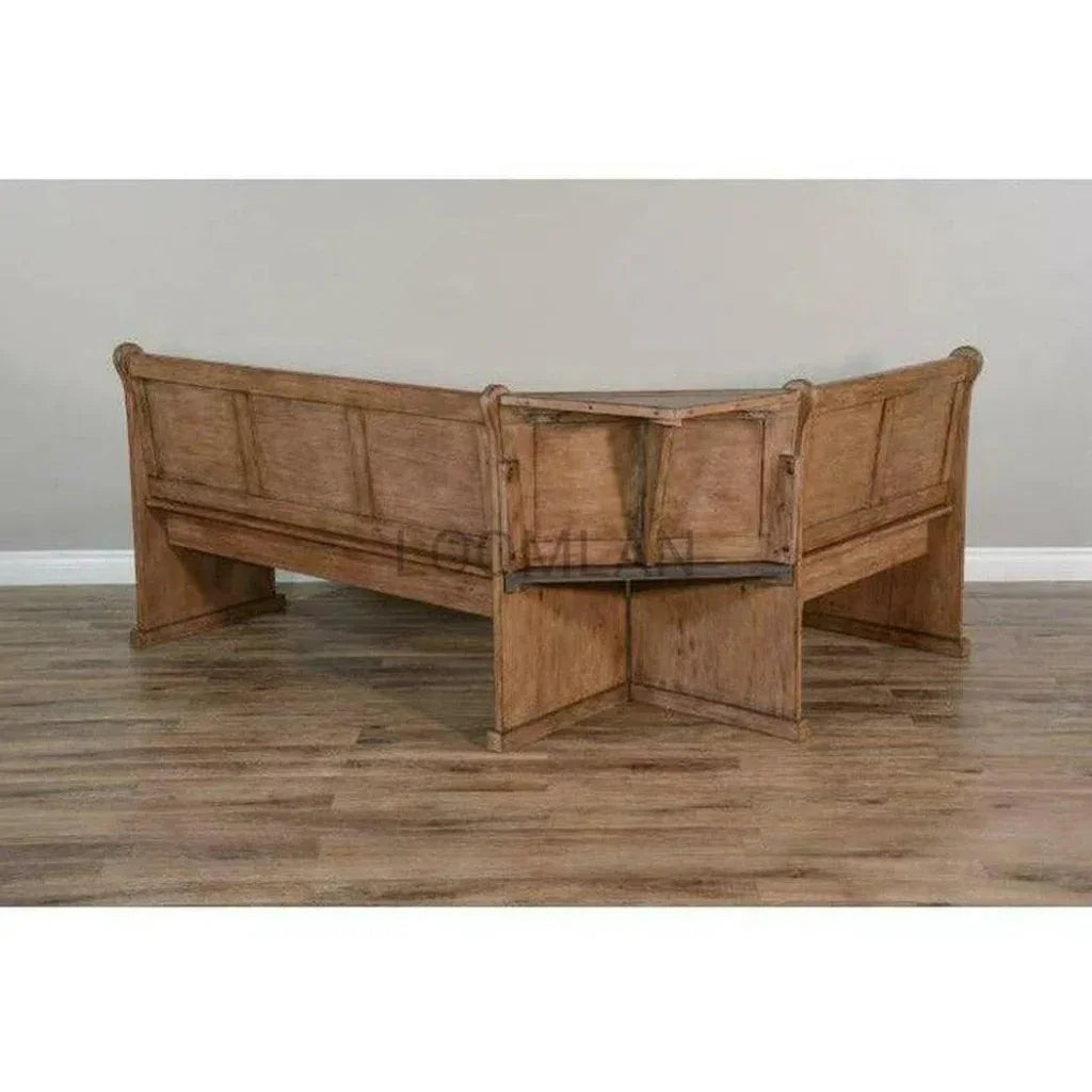 Valley Breakfast Nook Set L-Shaped Benches-Dining Table Sets-Sunny D-LOOMLAN