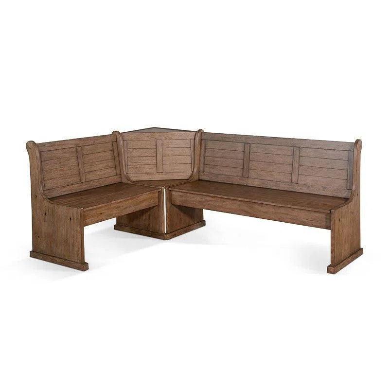 Valley Breakfast Nook Set L-Shaped Benches-Dining Table Sets-Sunny D-LOOMLAN