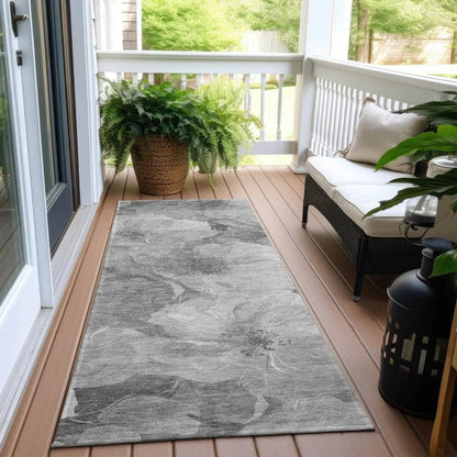 Valmera Gray Washable Indoor - Outdoor Rug - LOOMLAN - LOOMLAN Rugs - Outdoor Rugs