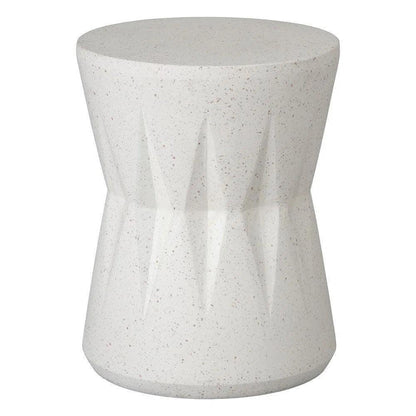 Valor 18 in. Round Terrazzo Garden Stool-Garden Stools-Emissary-Terrazzo White-LOOMLAN