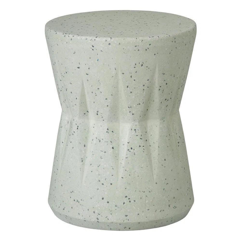 Valor 18 in. Round Terrazzo Garden Stool-Garden Stools-Emissary-Terrazzo Pale Green-LOOMLAN