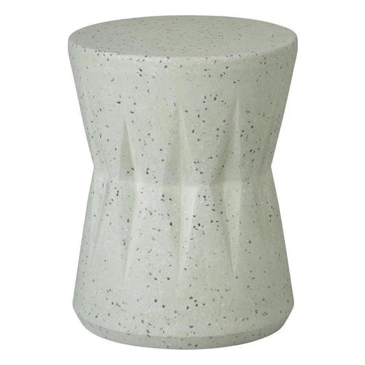 Valor 18 in. Round Terrazzo Garden Stool-Garden Stools-Emissary-Terrazzo Pale Green-LOOMLAN