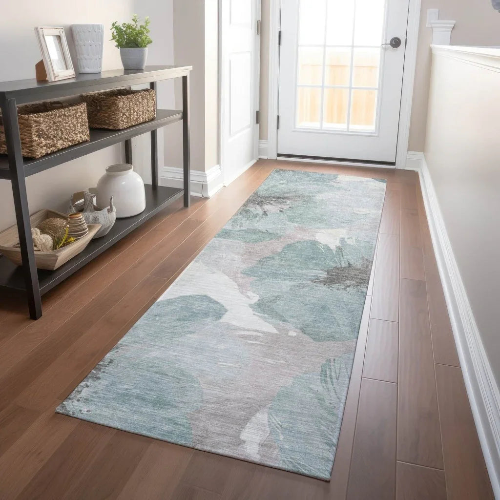 Valtoria Blue Washable Indoor - Outdoor Rug - LOOMLAN - LOOMLAN Rugs - Outdoor Rugs