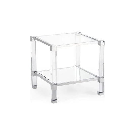 Vancouver Acyrlic Framed Clear Side Table - LOOMLAN - Chelsea House - Side Tables