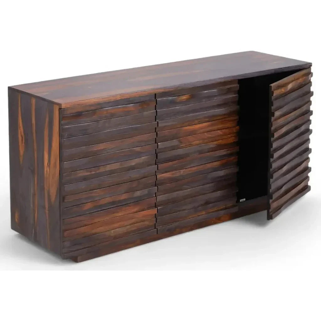 Herrison Wooden Chocolate Brown Sideboard - LOOMLAN - LOOMLAN - Sideboards