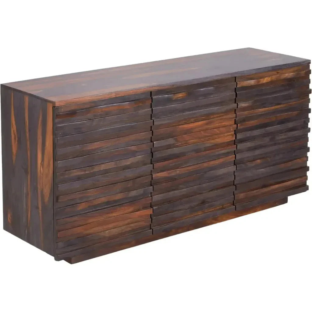 Herrison Wooden Chocolate Brown Sideboard - LOOMLAN - LOOMLAN - Sideboards