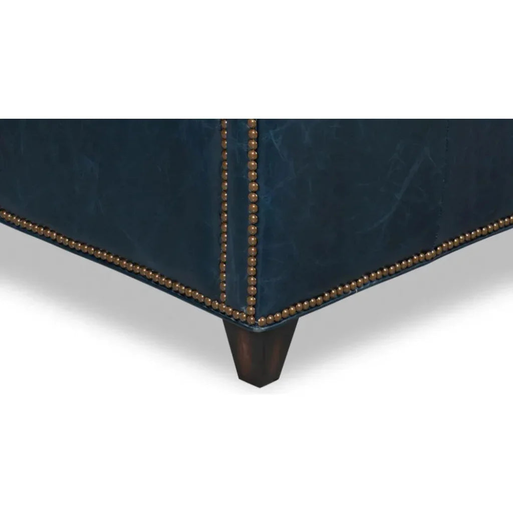 Vandike Leather Upholstery Stylish Armchair - LOOMLAN - Sarreid - Club Chairs