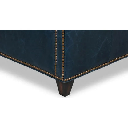 Vandike Leather Upholstery Stylish Armchair - LOOMLAN - Sarreid - Club Chairs