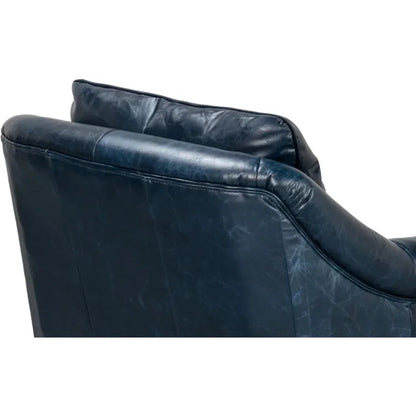 Vandike Leather Upholstery Stylish Armchair - LOOMLAN - Sarreid - Club Chairs