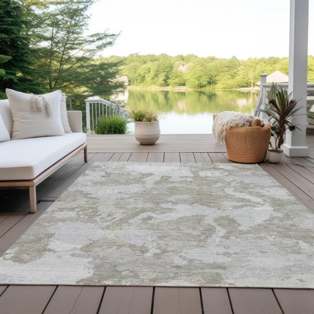Vantar Brown Washable Indoor - Outdoor Rug - LOOMLAN - LOOMLAN Rugs - Outdoor Rugs