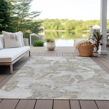 Vantar Brown Washable Indoor - Outdoor Rug - LOOMLAN - LOOMLAN Rugs - Outdoor Rugs
