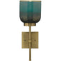Vapor Single Metallic Glass Wall Sconce