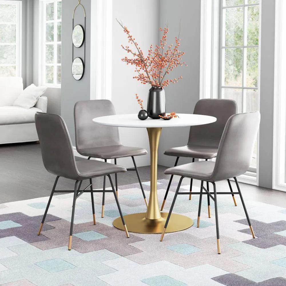 Var Performance Fabric Armless Dining Chair 2PC - LOOMLAN - Zuo Modern - Dining Chairs