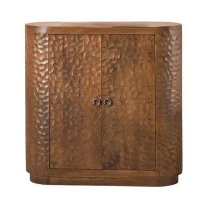 Varentha Wooden Brown Bar Cabinet-Home Bar Cabinets-LOOMLAN-LOOMLAN