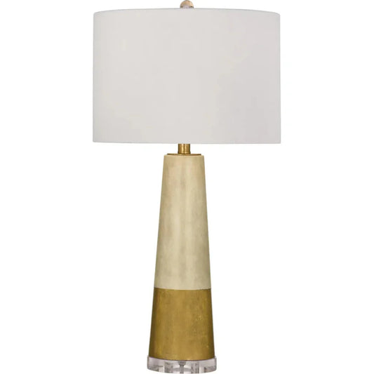 Vargas Cement Gold Table Lamp - LOOMLAN - Bassett Mirror - Table Lamps