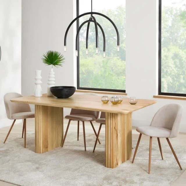 Varnor Wooden Rectangular Dining Table-Dining Tables-LOOMLAN-LOOMLAN