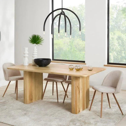 Varnor Wooden Rectangular Dining Table-Dining Tables-LOOMLAN-LOOMLAN