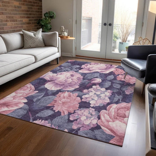Vashira Pink Washable Indoor - Outdoor Rug - LOOMLAN - LOOMLAN Rugs - Outdoor Rugs