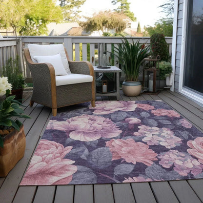 Vashira Pink Washable Indoor - Outdoor Rug - LOOMLAN - LOOMLAN Rugs - Outdoor Rugs