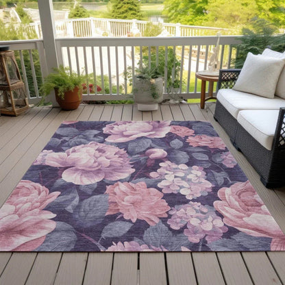 Vashira Pink Washable Indoor - Outdoor Rug - LOOMLAN - LOOMLAN Rugs - Outdoor Rugs